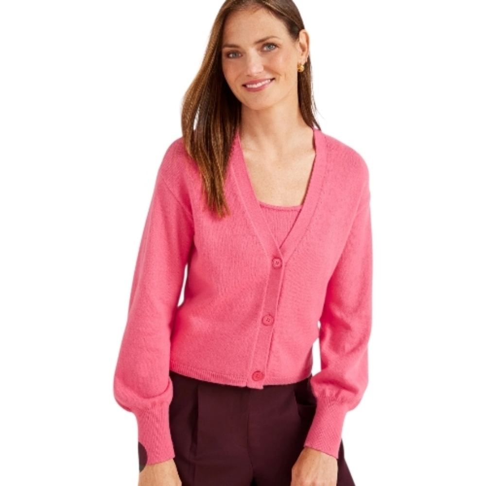 Talbots Kate Women's Pink Cardigan Sweater